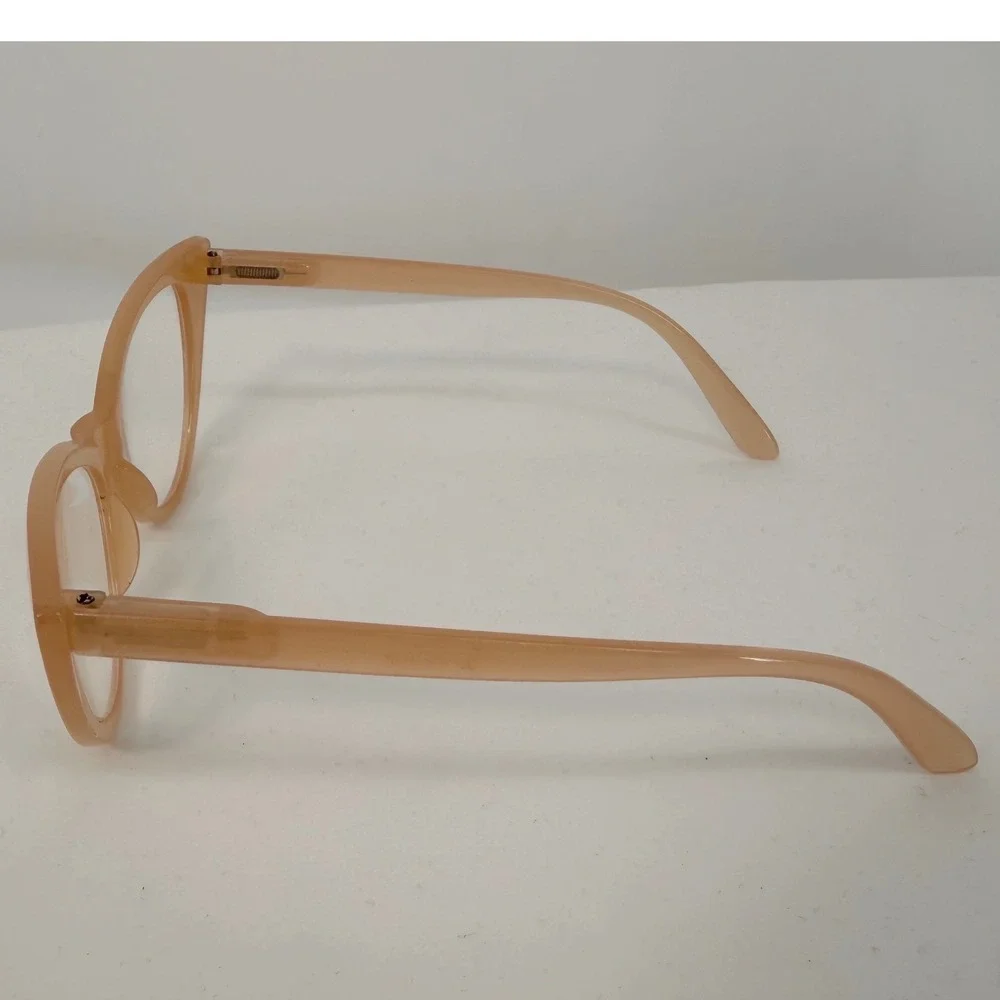 Soolala Women Cat Eye Reading Glasses Peach Tan Frames‎ +1.75 Pouch Chic 104-56